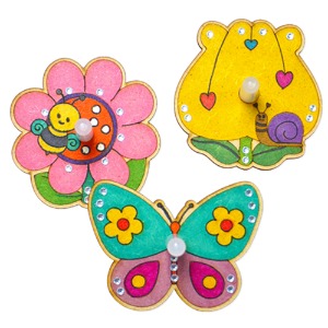 나비와 봄꽃 나무팽이
